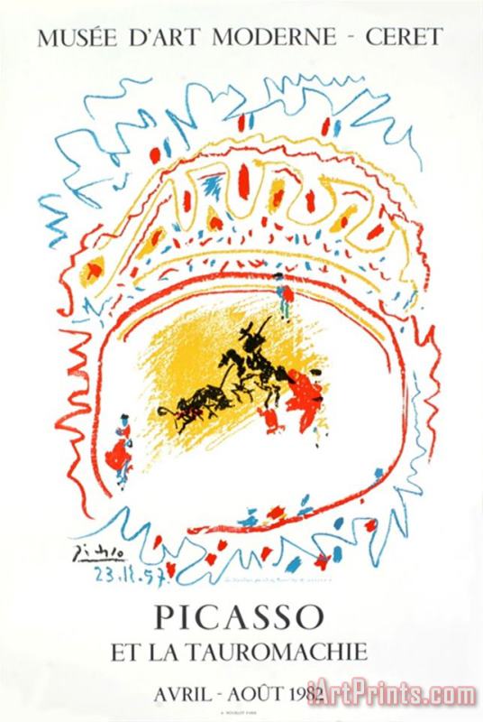 Bullfight 1982 painting - Pablo Picasso Bullfight 1982 Art Print