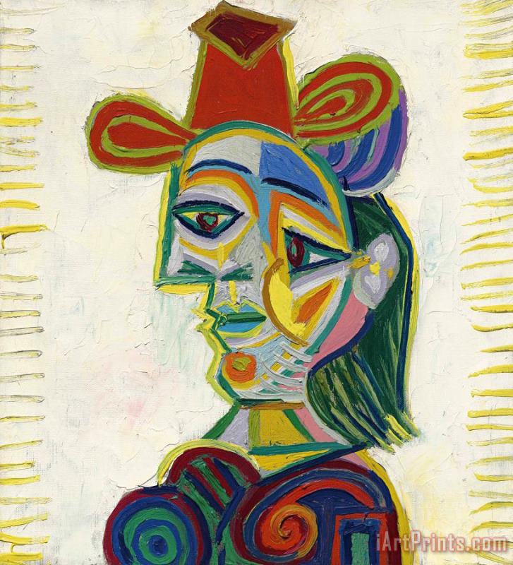 Buste De Femme (dora Maar) painting - Pablo Picasso Buste De Femme (dora Maar) Art Print