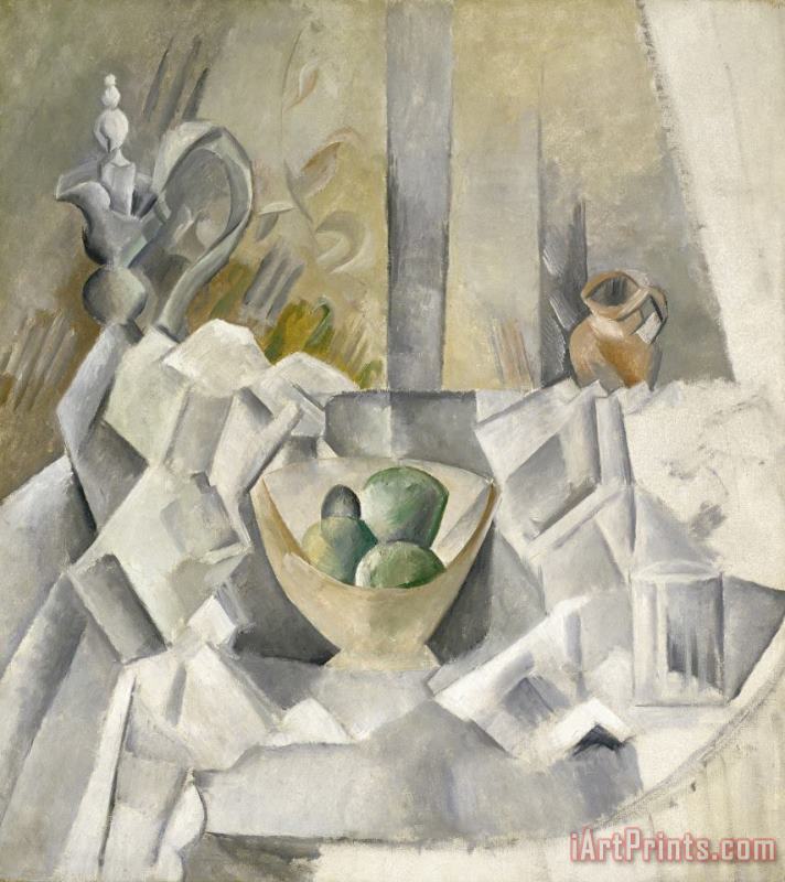 Pablo Picasso Carafe, Jug And Fruit Bowl (carafon, Pot Et Compotier) Art Painting