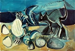 Pablo Picasso Cat And Crab on The Beach 1965