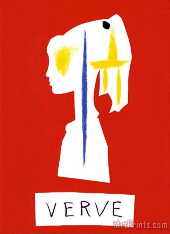 Cover for Verve C 1954 painting - Pablo Picasso Cover for Verve C 1954 Art Print