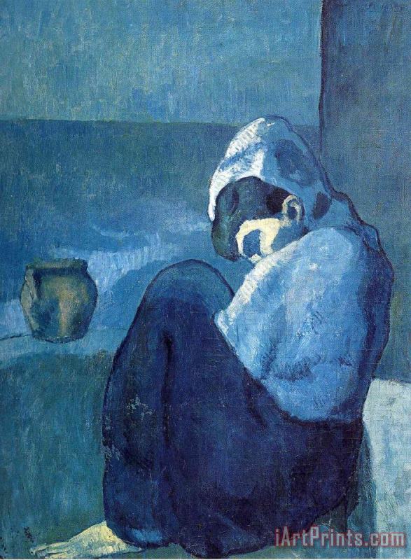 Pablo Picasso Crouching Woman 1902 Art Print