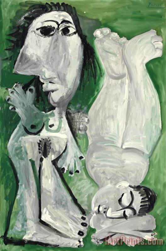 Deux Nus Couches painting - Pablo Picasso Deux Nus Couches Art Print