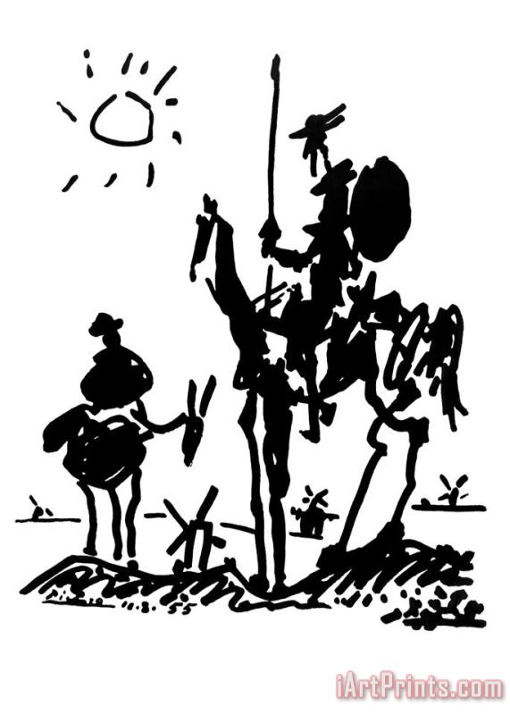 Don Quixote Art Print Poster painting - Pablo Picasso Don Quixote Art Print Poster Art Print