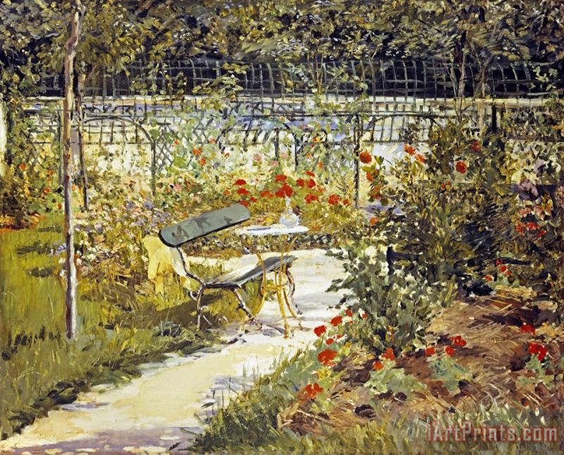 Pablo Picasso Edouard Manet Manet Garden 1881 Art Print