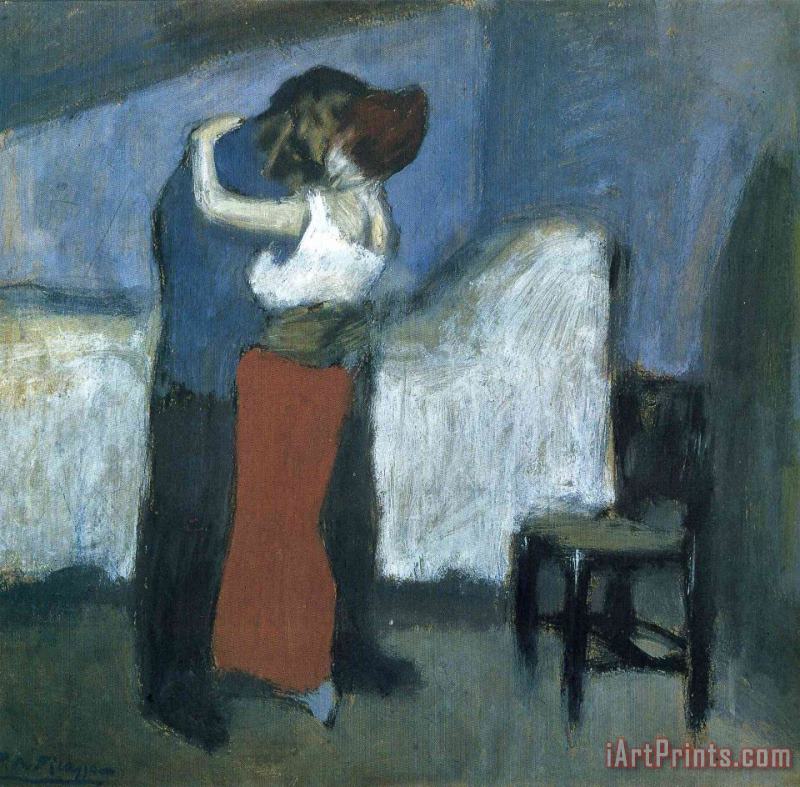 Pablo Picasso Embrace 1900 Art Painting