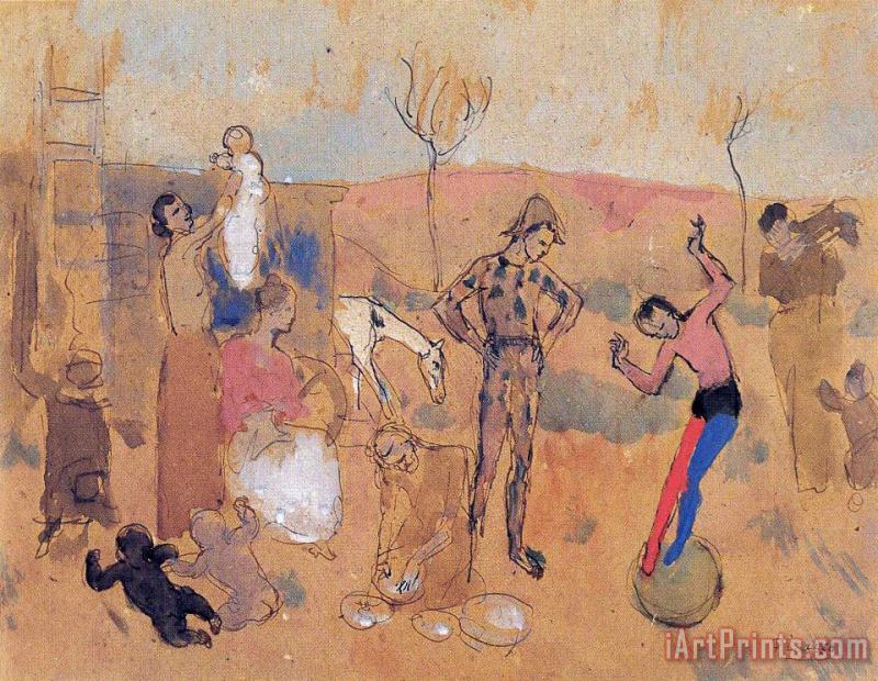 Pablo Picasso Family of Jugglers 1905 Art Painting