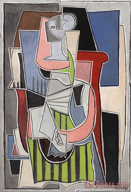 Pablo Picasso Femme Assise Dans Un Fauteuil Art Print