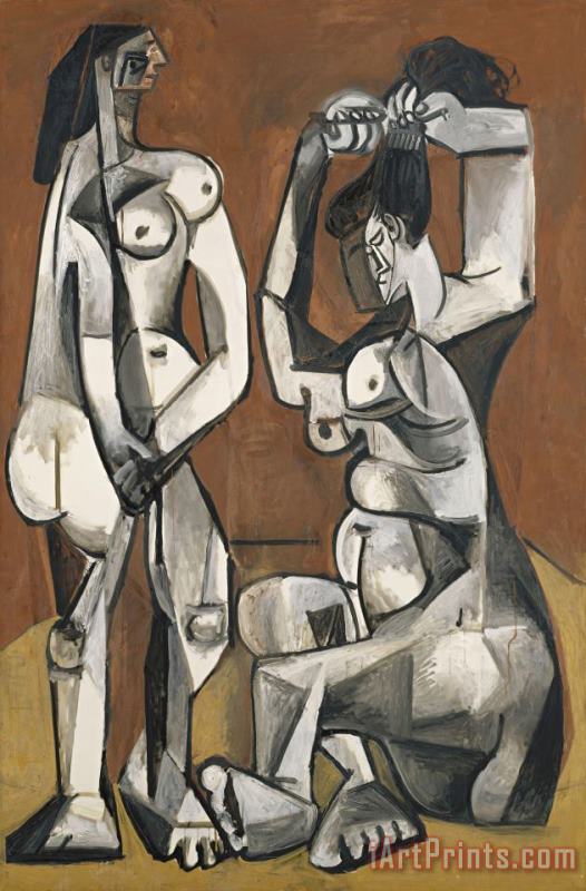 Femmes a La Toilette (women at Their Toilette) painting - Pablo Picasso Femmes a La Toilette (women at Their Toilette) Art Print