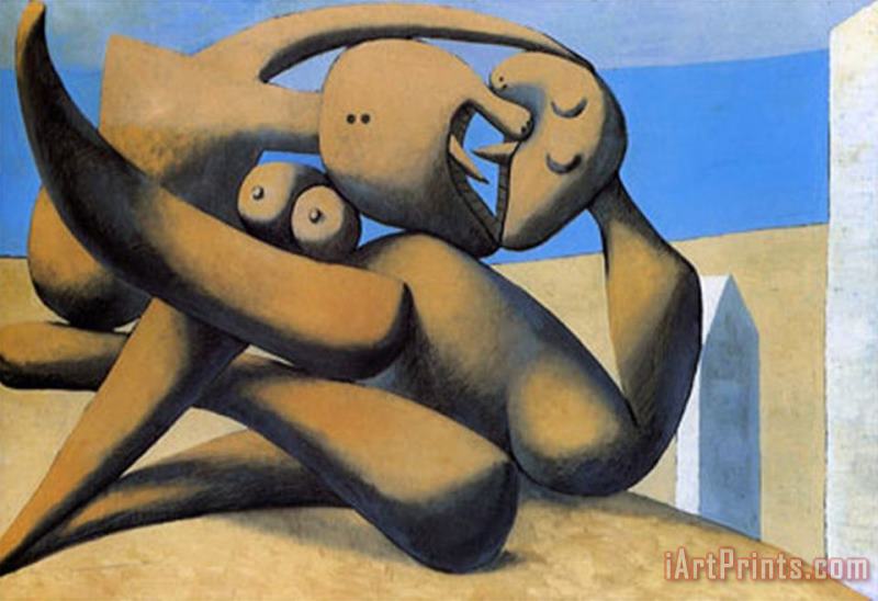 Figure by The Sea C 1931 painting - Pablo Picasso Figure by The Sea C 1931 Art Print