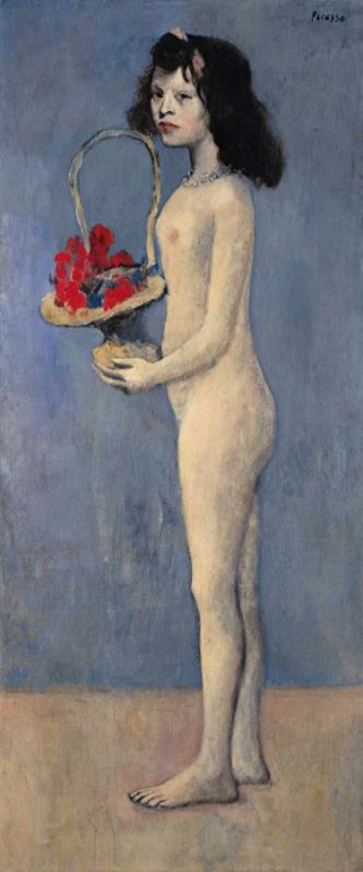Pablo Picasso Fillette a La Corbeille Fleurie, 1905 Art Painting