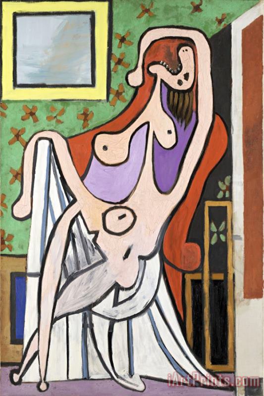 Pablo Picasso Grand Nu Au Fauteuil Rouge Art Painting