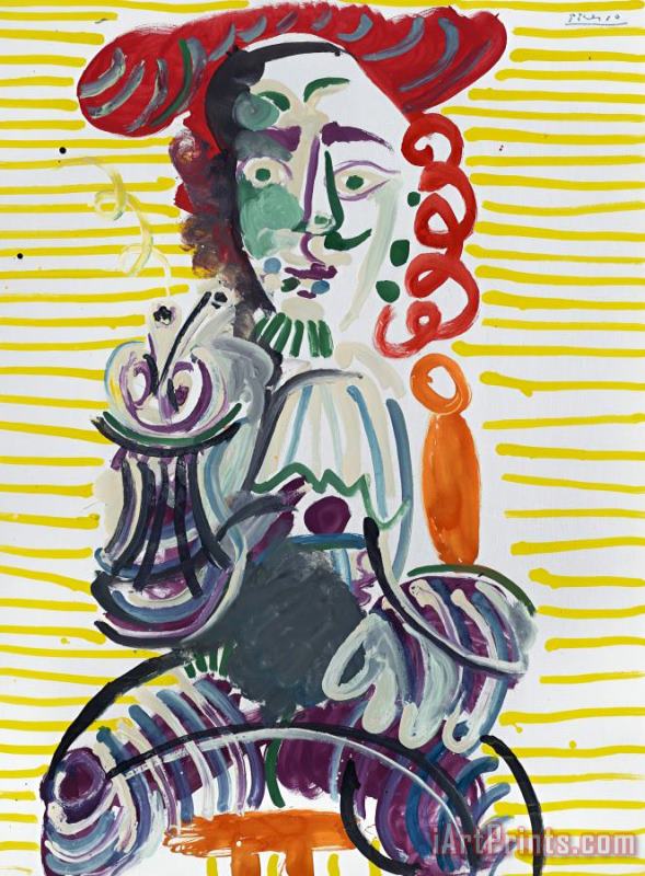 Pablo Picasso Homme a La Pipe Art Print