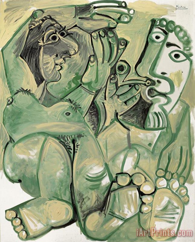 Pablo Picasso Homme Et Femme Nus Art Print