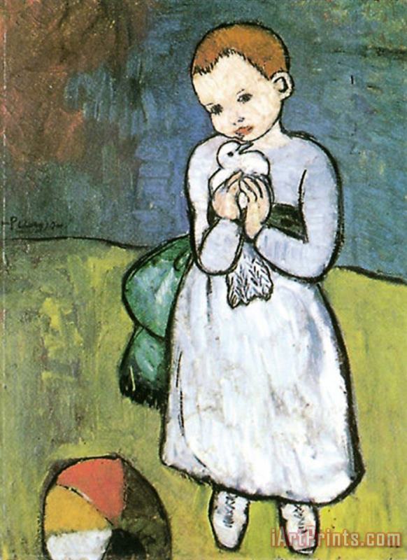 Pablo Picasso Kind Mit Taube 1901 Art Painting