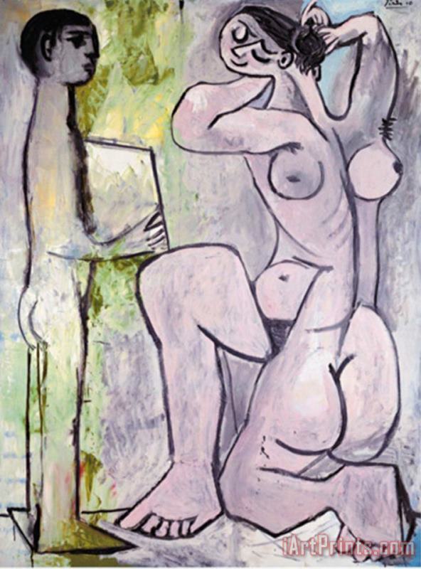 Pablo Picasso La Coiffure C 1954 Art Print