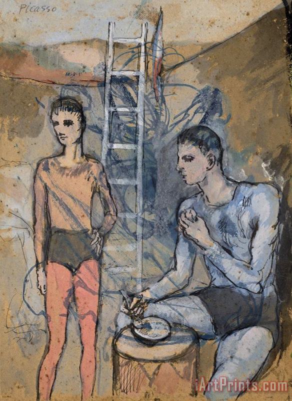 Le Repas De L'acrobate, 1905 painting - Pablo Picasso Le Repas De L'acrobate, 1905 Art Print