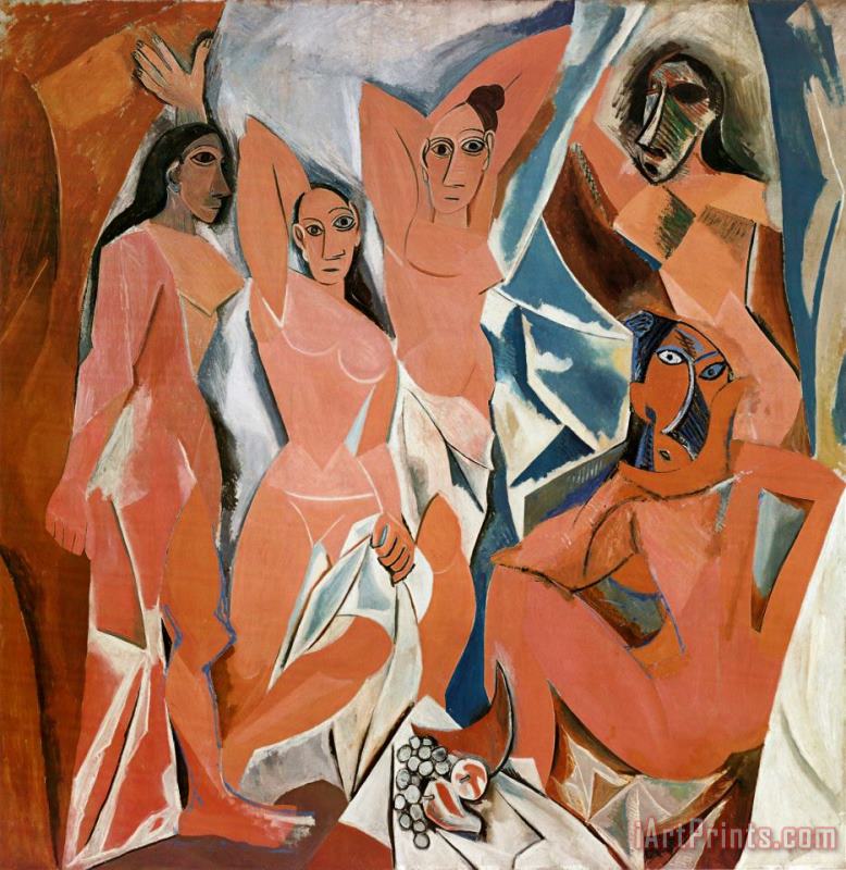 Les Demoiselles D Avignon C 1907 painting - Pablo Picasso Les Demoiselles D Avignon C 1907 Art Print