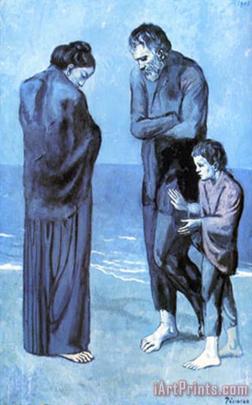 Pablo Picasso Les Pauvres Au Bord De La Mer C 1903 Art Painting