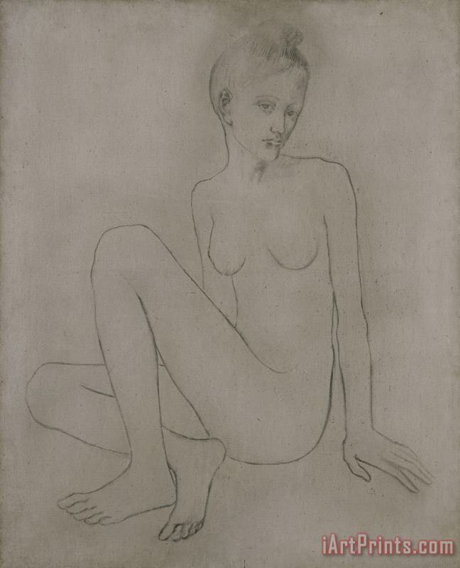 Pablo Picasso Madeleine Nue (nude with Crossed Legs) Art Painting