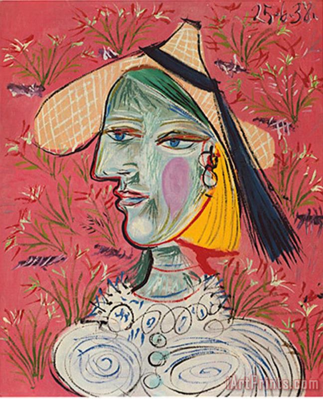 Pablo Picasso Marie Therese Mit Strohhut C 1938 Art Print