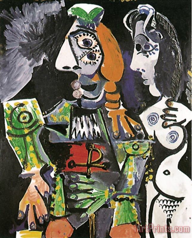 Matador E Femme Nue 1970 painting - Pablo Picasso Matador E Femme Nue 1970 Art Print
