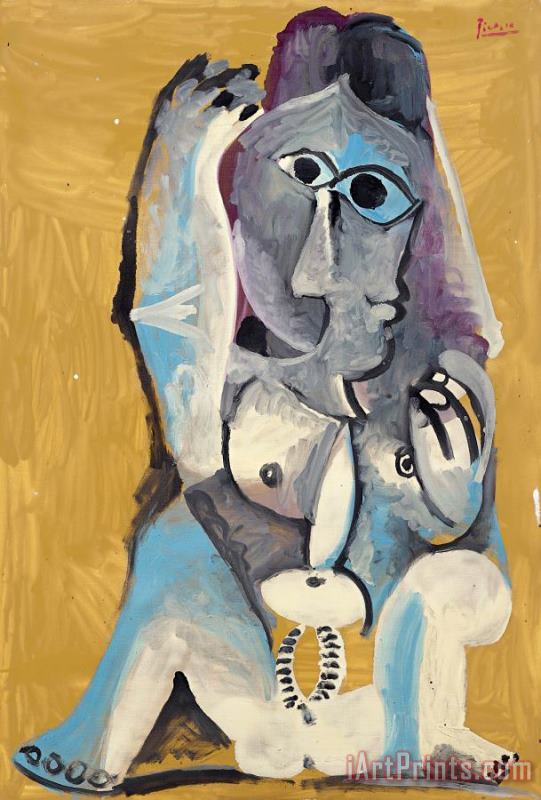 Pablo Picasso Nu Assis Art Painting