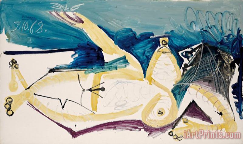 Pablo Picasso Nu Couche a La Libellule Art Painting