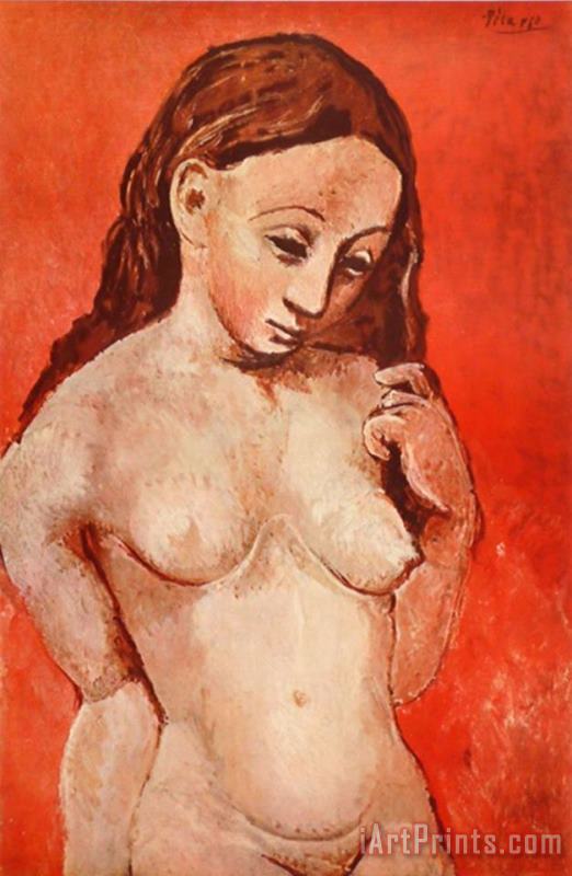 Nude on Red painting - Pablo Picasso Nude on Red Art Print