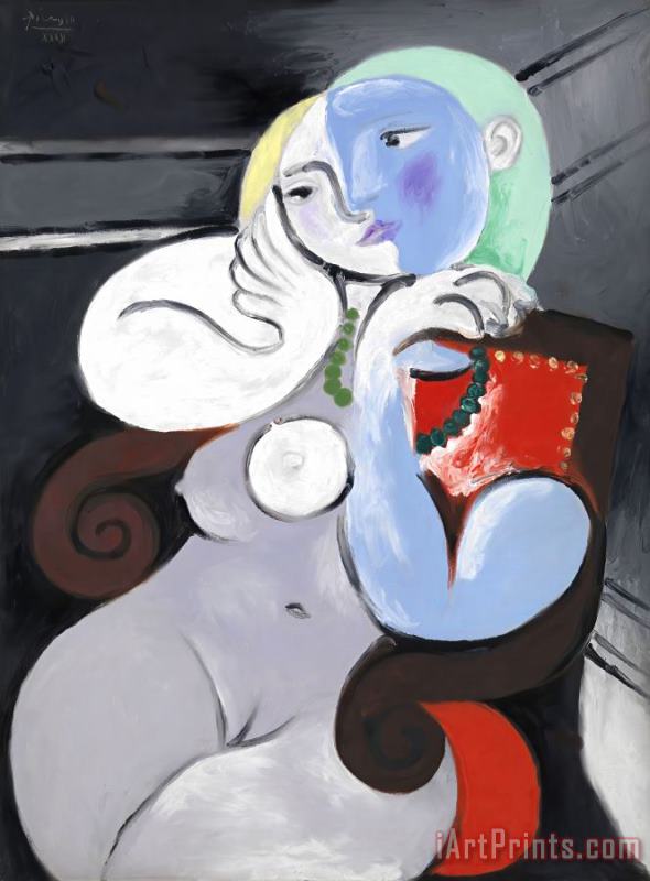 Pablo Picasso Nude Woman in a Red Armchairsized Art Print