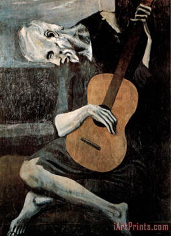 Pablo Picasso Old Guitarist Art Painting