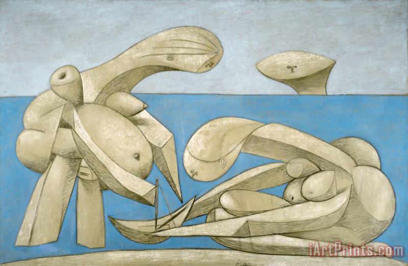 Pablo Picasso On The Beach (la Baignade) Art Print