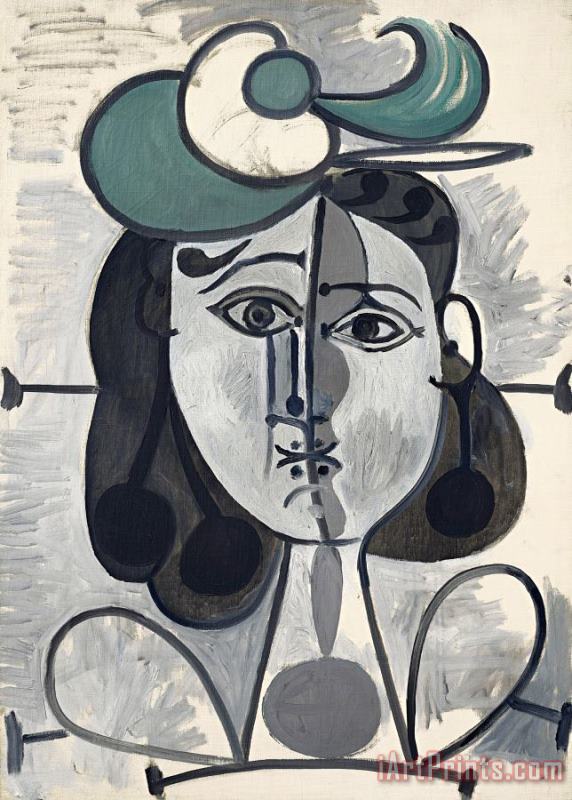 Portrait De Francoise Gilot painting - Pablo Picasso Portrait De Francoise Gilot Art Print