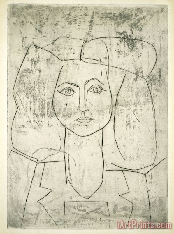 Portrait of Francoise, Dressed in a Suit painting - Pablo Picasso Portrait of Francoise, Dressed in a Suit Art Print