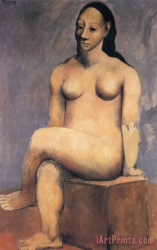 Seated Woman with Her Legs Crossed 1906 painting - Pablo Picasso Seated Woman with Her Legs Crossed 1906 Art Print