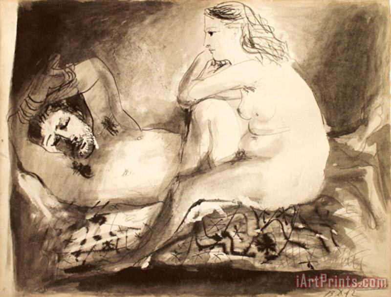 Sleeping painting - Pablo Picasso Sleeping Art Print