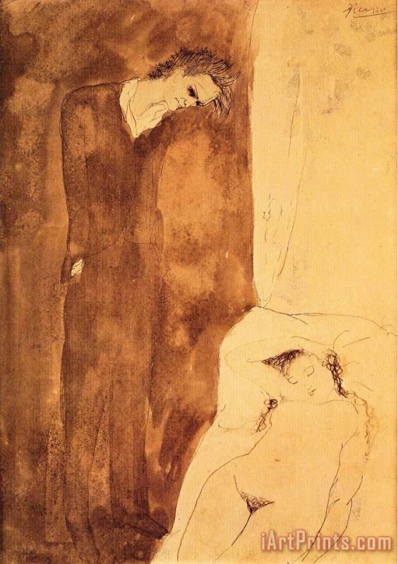 Pablo Picasso Sleeping Nude 1904 Art Painting
