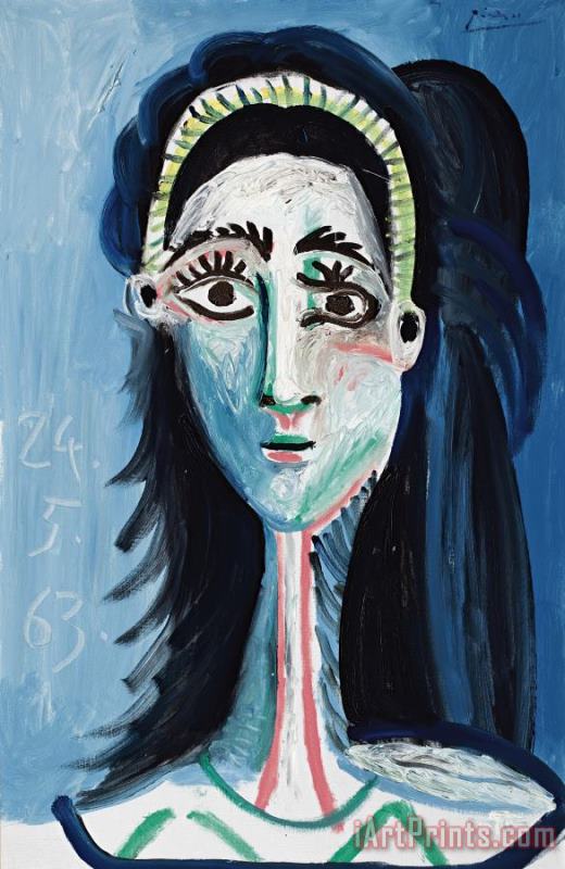 Tete De Femme (jacqueline) painting - Pablo Picasso Tete De Femme (jacqueline) Art Print