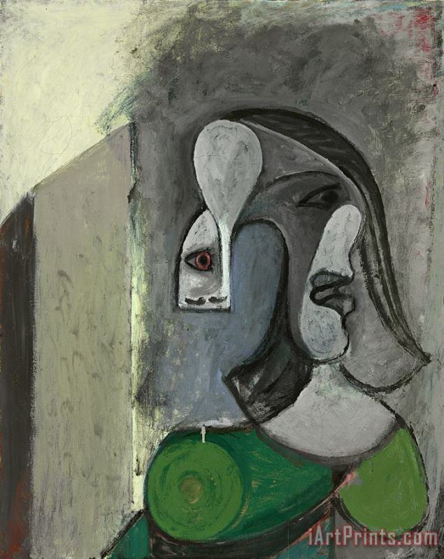 Tete De Femme a Deux Profils, 1939 painting - Pablo Picasso Tete De Femme a Deux Profils, 1939 Art Print