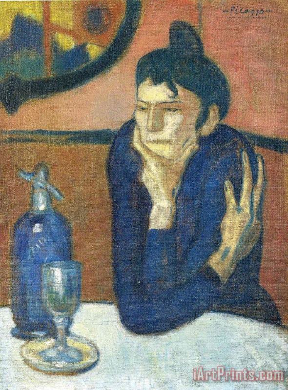 The Absinthe Drinker 1901 painting - Pablo Picasso The Absinthe Drinker 1901 Art Print