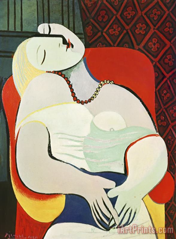 The Dream painting - Pablo Picasso The Dream Art Print