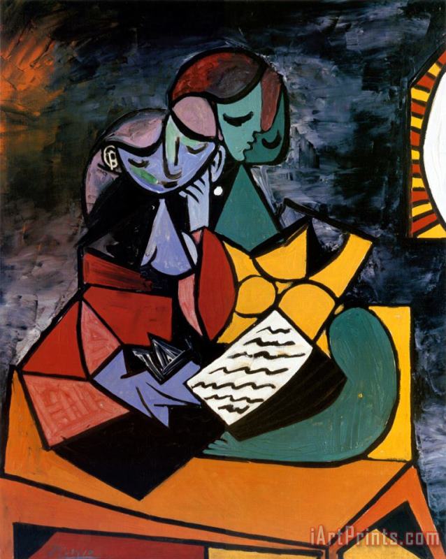 The Lesson painting - Pablo Picasso The Lesson Art Print