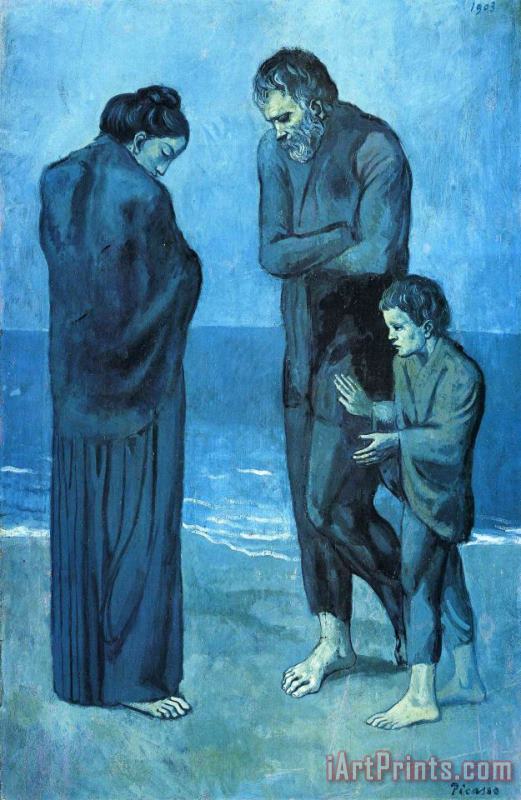 The Tragedy 1903 painting - Pablo Picasso The Tragedy 1903 Art Print