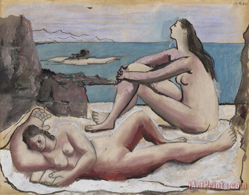 Three Bathers painting - Pablo Picasso Three Bathers Art Print