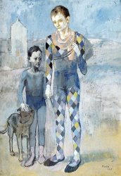Pablo Picasso Two Acrobats with a Dog 1905
