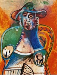 Pablo Picasso Vieil Homme Assis Mougins C 1970