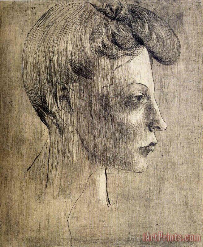 Pablo Picasso Woman's Profile 1905 Art Print