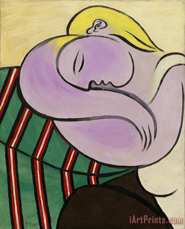 Pablo Picasso Woman with Yellow Hair (femme Aux Cheveux Jaunes) Art Painting