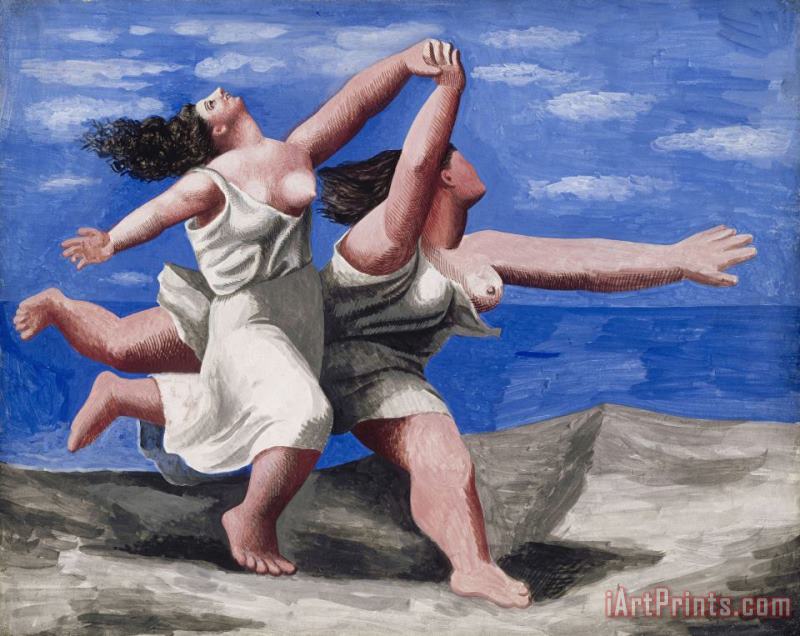 Pablo Picasso Women Running on The Beach C 1922 Art Print