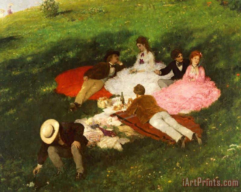 Picnic In May painting - Pal Szinyei Merse Picnic In May Art Print